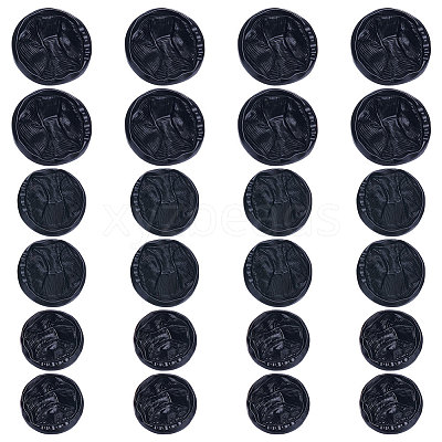 24Pcs 3 Style 1-Hole Alloy Shank Buttons BUTT-GF0001-37-1