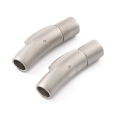 Tarnish Resistant Matte Column 304 Stainless Steel Bayonet Clasps STAS-N014-31-5mm-A-1