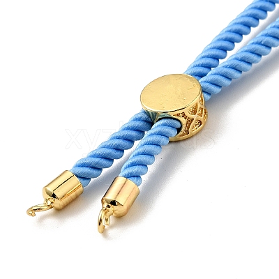 Half Finished Twisted Milan Rope Slider Bracelets FIND-G032-01G-15-1