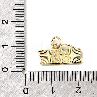 West Cowboy Brass Enamel Pendants KK-A268-04B-G-1