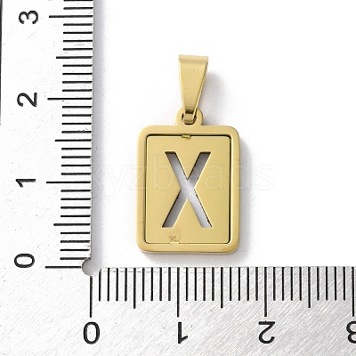 304 Stainless Steel Alphabet Pendants STAS-S152-01G-X-1