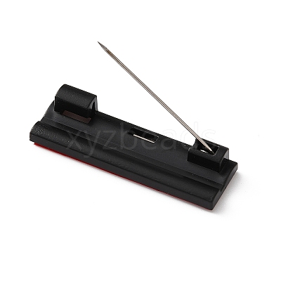 Plastic Adhesive Back Bar Pins with Platinum Iron Pins KY-D025-01B-04-1
