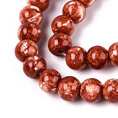 Baking Paint Glass Beads Strands DGLA-N016-6mm-06-1