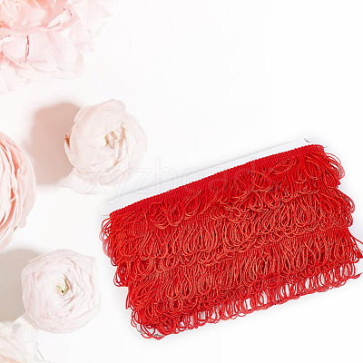 Polyester Tassel Lace Ribbon DIY-WH0308-535B-1