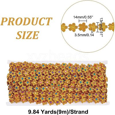 Plastic Beaded Trim Garland Strand FIND-WH0056-89-1