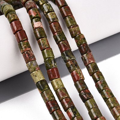 Natural Unakite Beads Strands G-Q606-60A-02-1