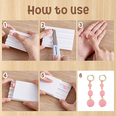 3Pcs Rectangle Plastic Clay Mold TOOL-WH0059-051A-1