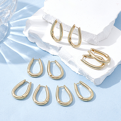 6 Pairs Alloy Hoop Earrings EJEW-UN0003-22G-1