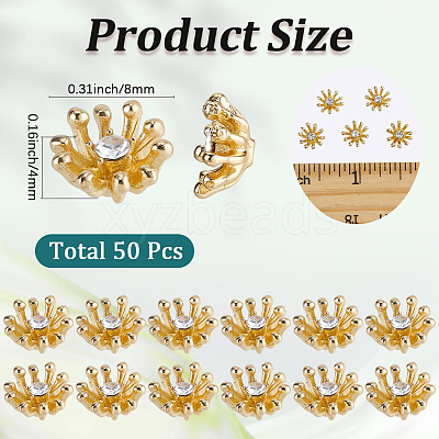 50Pcs Zinc Alloy Crystal Rhinestone Cabochons FIND-SC0022-68-1