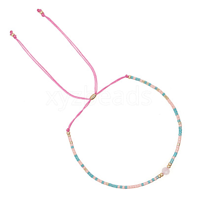 Adjustable Glass Seed Bead Braided Bead Bracelets for Women VT9382-26-1