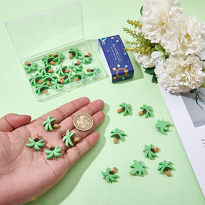 30Pcs Opaque Resin Pendants RESI-SC0006-89-1