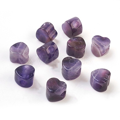 Natural Amethyst European Beads G-F580-C02-1