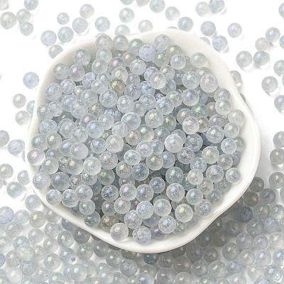 Luminous Glow in the Dark Transparent Glass Round Beads GLAA-F124-B10-1