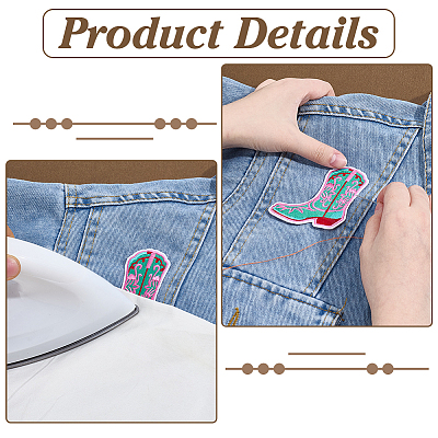 12Pcs Computerized Embroidery Polyester Iron on/Sew on Patches DIY-PH0035-83-1