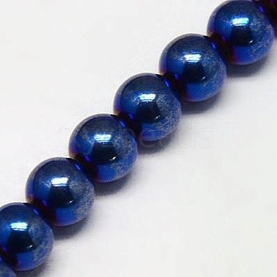 Electroplate Non-magnetic Synthetic Hematite Beads Strands G-J169A-3mm-03-1