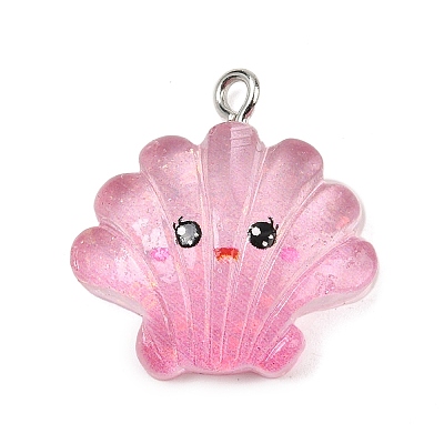 Ocean Theme Transparent Resin Pendants RESI-I351-03P-02-1