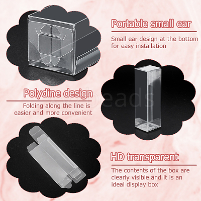 Transparent Plastic PVC Box Gift Packaging CON-WH0085-85B-1