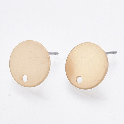 Smooth Surface Iron Stud Earring Findings IFIN-T012-94A-RS-1
