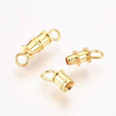 Brass Screw Clasps KK-R037-179G-NF-1