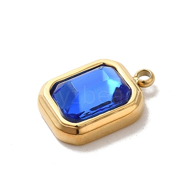 High Polished 304 Stainless Steel Glass Pendants STAS-L022-062G-07-1