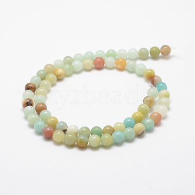 Natural Flower Amazonite Beads Strands X-G-F415-8mm-1
