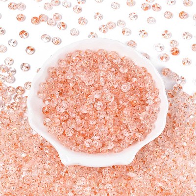 Baking Paint Transparent Glass Beads DGLA-T004-07I-1
