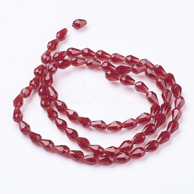 Glass Beads Strands GLAA-R024-6x4mm-M-1