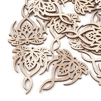 Undyed Wood Big Pendants WOOD-T008-26-1