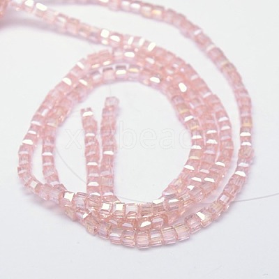 Electroplate Glass Bead Strands EGLA-J028-6x6mm-ABM-1