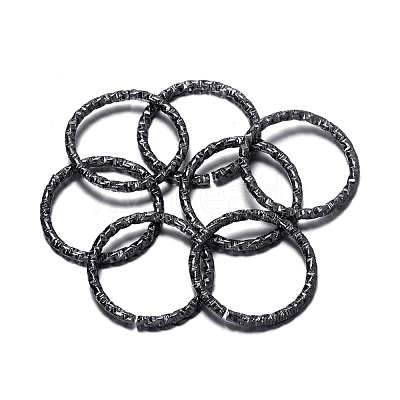 304 Stainless Steel Twisted Open Jump Rings STAS-WH0021-13B-1