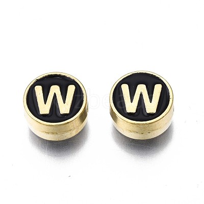 Alloy Enamel Beads ENAM-N052-006-02W-RS-1