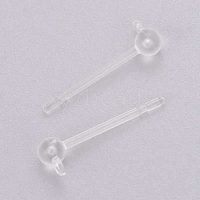 Transparent Painless Prevent Allergy Resin Stud Earring Findings KY-L005-11-1