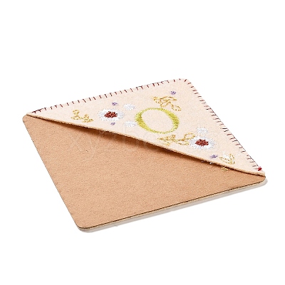 4Pcs Letter Personalized Hand Embroidered Corner Bookmarks JX587O-1