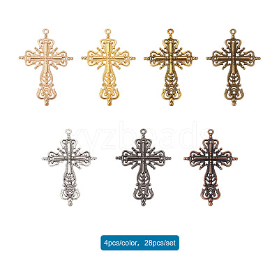 Hollow Alloy Big Pendants PALLOY-CD0001-07-1