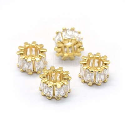 Cubic Zirconia European Beads KK-L184-64F-G-1