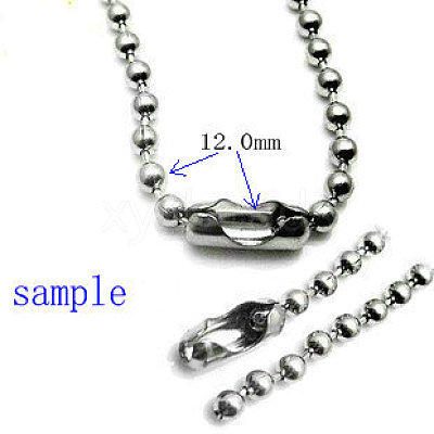 Tarnish Resistant 304 Stainless Steel Ball Chain Connectors STAS-L018A-P-1