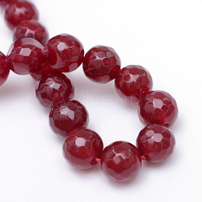 Natural White Jade Bead Strands G-R346-8mm-02-1