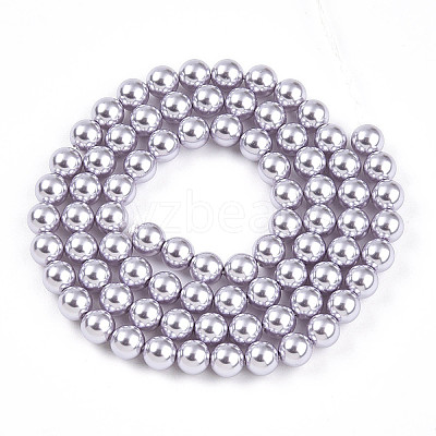 Baking Paint Pearlized Glass Pearl Bead Strands HY-N002-5mm-A04-1