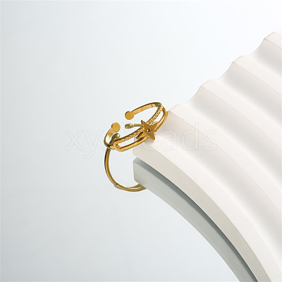 DIY fashionable 304 Stainless Steel ring with non fading color PQ6554-5-1