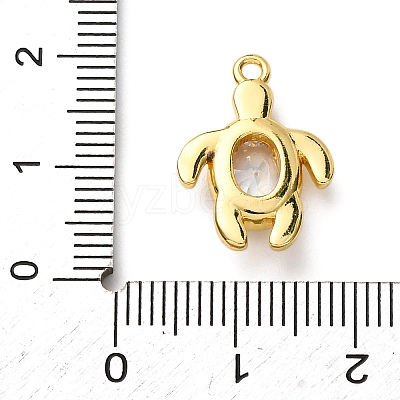 Brass with Cubic Zirconia Pendants KK-C119-11G-1