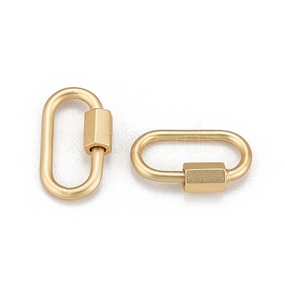 Brass Screw Carabiner Lock Charms X-ZIRC-G160-11G-1