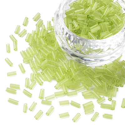Transparent Glass Bugle Beads SEED-N005-001-C13-1