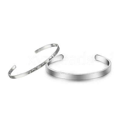 Non-Tarnish 304 Stainless Steel Bangle Blanks LS-DIY-H134-02P-1