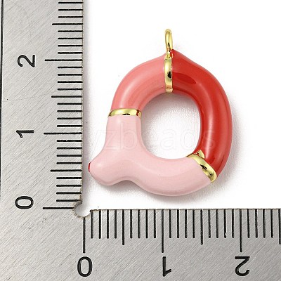 Brass Enamel Pendants KK-E093-03G-Q-1