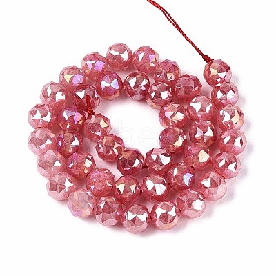 Anti-Tarnish Electroplate Glass Beads Strands GLAA-N064-10mm-09-1