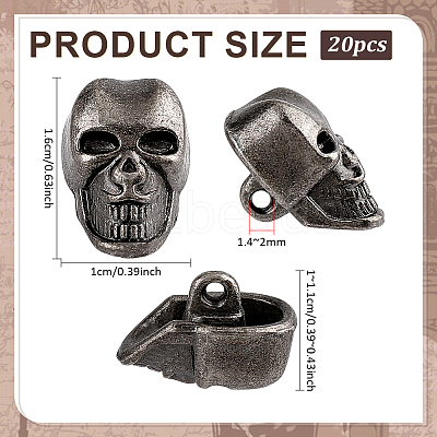 20Pcs Alloy Shank Buttons BUTT-PH0001-82A-B-1
