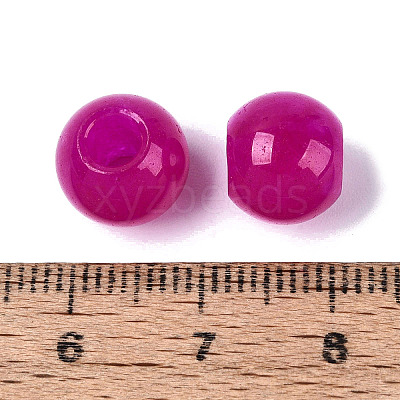 Natural White Jade European Beads G-Q607-01A-13-1