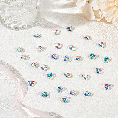 50Pcs Glass Rhinestone Cabochons RGLA-BBC0001-06-1
