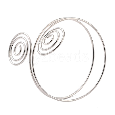Wire Swirl Spiral Upper Arm Cuff Band AJEW-G033-03P-1