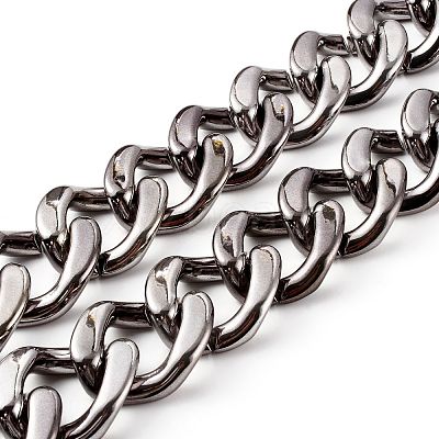 UV Plating ABS Plastic Curb Chains AJEW-JB00965-04-1